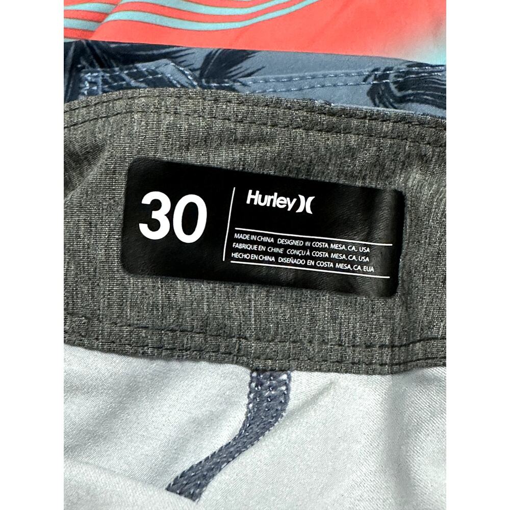Hurley Board Shorts Palm Tree Phantom 4-Way Stretch Material Multicolor M 30 NWT - Picture 8 of 9